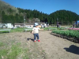 スコップで遊ぶ